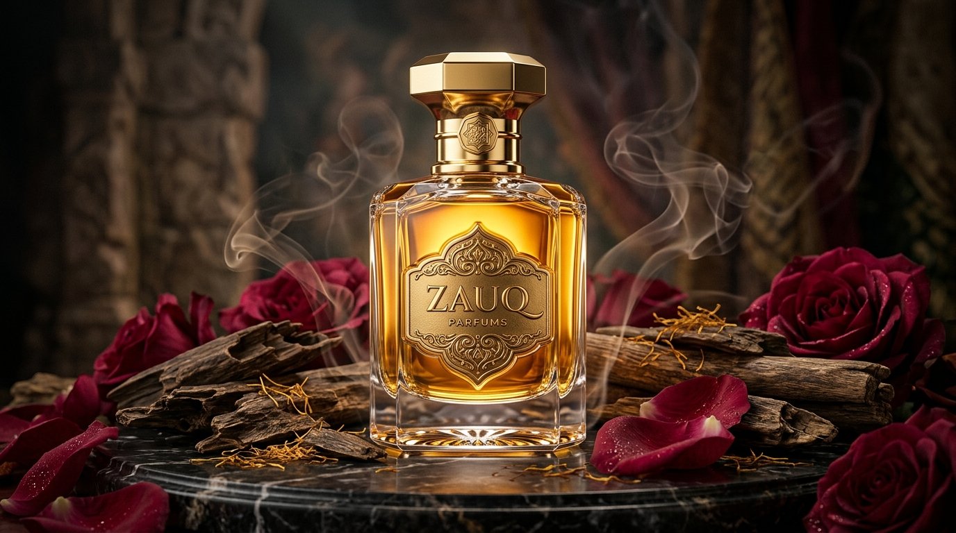 Zauq Parfums Artisanal Cambodian Agarwood and Damask Rose Perfume Flacon