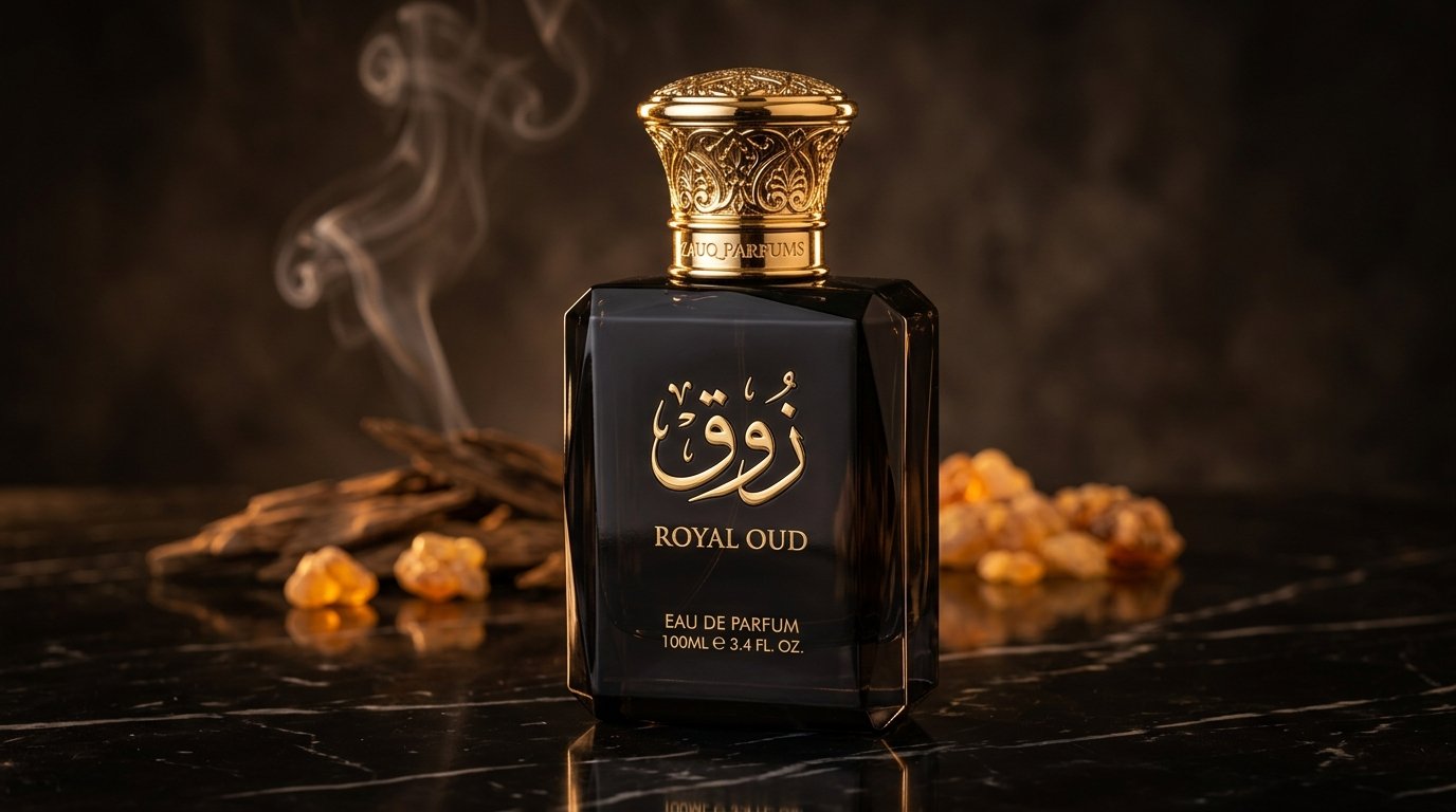Zauq Parfums Royal Cambodian Oud and Golden Amber Perfume Flacon